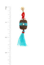 Load image into Gallery viewer, Natural stone tassel drop earring
