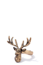 Load image into Gallery viewer, Chic modern stretchable deer ring