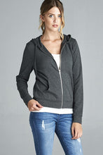 Load image into Gallery viewer, Long Sleeve Zipper French Terry Jacket W/ Kangaroo Pocket