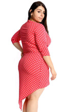 Load image into Gallery viewer, Polka Dots Chiffon Wrap Dress