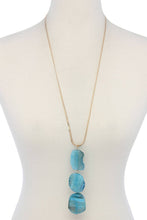 Load image into Gallery viewer, Natural Stone Flat Snake Chain Necklace