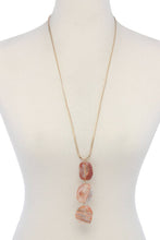 Load image into Gallery viewer, Natural Stone Flat Snake Chain Necklace