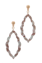 Load image into Gallery viewer, Acetate Moroccan Shape Post Drop Earring