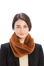 Load image into Gallery viewer, Solid Color Faux Mink Fur Infinity Scarf