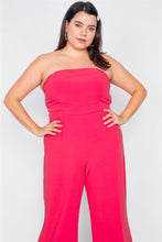 Load image into Gallery viewer, Plus Size Buckle Cut-out Sleeveless Wide Leg Jumpsuit