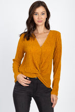 Load image into Gallery viewer, Twist Hem Brushed Knit Top