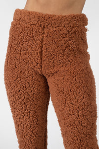 Faux Fur Cropped Top & Elasticized Pants