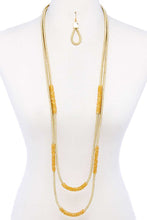 Load image into Gallery viewer, Double Layer Chic Long Necklace And Earring Set