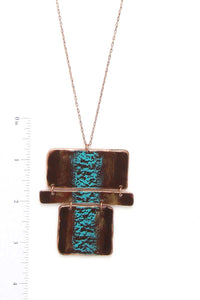 Rectangular Shape Pendant Necklace