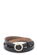 Load image into Gallery viewer, Rhinestone Buckle Pu Leather Belt