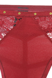 Open Cage Back Thong W/ Mesh