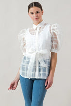 Load image into Gallery viewer, A See-thru Mini Length Organza Top