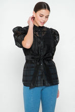 Load image into Gallery viewer, A See-thru Mini Length Organza Top