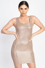 Load image into Gallery viewer, Metallic Glitter Mini Dress