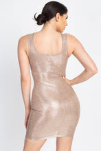 Load image into Gallery viewer, Metallic Glitter Mini Dress