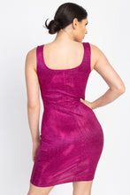 Load image into Gallery viewer, Metallic Glitter Mini Dress