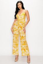 Load image into Gallery viewer, Tropical Leaf Print Tie Waist Jumpsuit