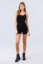 Load image into Gallery viewer, Round Neck Button Detailed Cami Sweater Romper