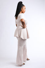 Load image into Gallery viewer, Peplum Top &amp; Pants Set
