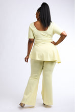 Load image into Gallery viewer, Peplum Top &amp; Pants Set