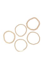 Load image into Gallery viewer, Metal Bead Stackable Bracelet Set