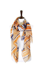 Load image into Gallery viewer, Striped Lurex Oblong Scarf