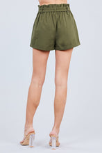 Load image into Gallery viewer, Side Pocket Rolled Up Paper Bag Cotton Short Pants