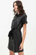 Load image into Gallery viewer, Dress With Over Shirt Silhouette Made From Pleather