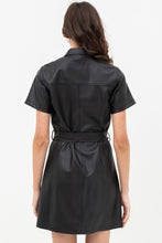 Load image into Gallery viewer, Dress With Over Shirt Silhouette Made From Pleather