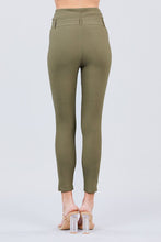 Load image into Gallery viewer, High Waisted Belted Pegged Stretch Pant