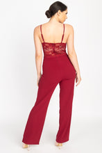 Load image into Gallery viewer, Floral Lace Front Cutout Jumpsuit