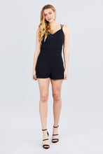 Load image into Gallery viewer, Cross Strap Cami Princess Line Romper