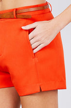 Load image into Gallery viewer, Front Slit Hem W/pocket And Belt Short Pants