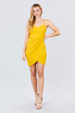 Load image into Gallery viewer, Cami Strap V-neck Wrapped Knit Mini Dress