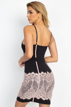 Load image into Gallery viewer, Contrast Trim Lace Mini Dress