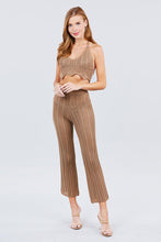 Load image into Gallery viewer, Flare Long Fishnet Sweater Pants