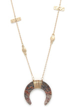 Load image into Gallery viewer, Stone Crescent Moon Pendant Necklace