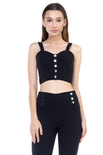 Load image into Gallery viewer, Sweetheart Button Down Crop Top