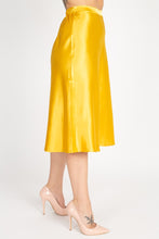 Load image into Gallery viewer, A-line Satin Midi Skirt