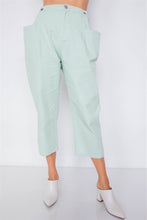 Load image into Gallery viewer, Pastel Chic Solid Ankle Wide Leg Adjustable Snap Waist Pants