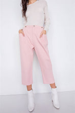 Load image into Gallery viewer, Pastel Chic Solid Ankle Wide Leg Adjustable Snap Waist Pants