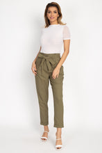 Load image into Gallery viewer, Belted Linen Paper Bag Pants
