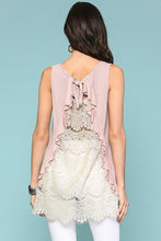 Load image into Gallery viewer, Sleeveless Back Lace Ruffle Detail Tank Top