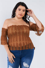 Load image into Gallery viewer, Off The Shoulder Plus Size Top