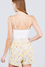 Load image into Gallery viewer, Sleeveless V-neck Waist Elastic Lace Band Print Romper