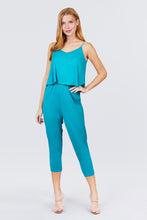 Load image into Gallery viewer, Cami Layered Top Capri Knit Jumpsuit