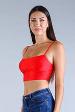 Load image into Gallery viewer, Sexy Spaghetti Strap Darted Under Bust Crop Top