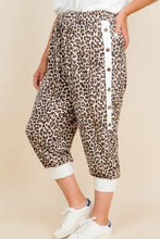 Load image into Gallery viewer, Plus Size Animal Print French Terry Cropped Jogger Pants