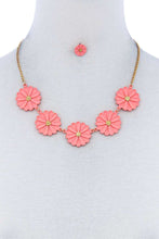 Load image into Gallery viewer, Fashion Cute Multi Tender Flower Necklace And Earring Set