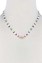 Load image into Gallery viewer, Evil Eye Charm Color Block Necklace